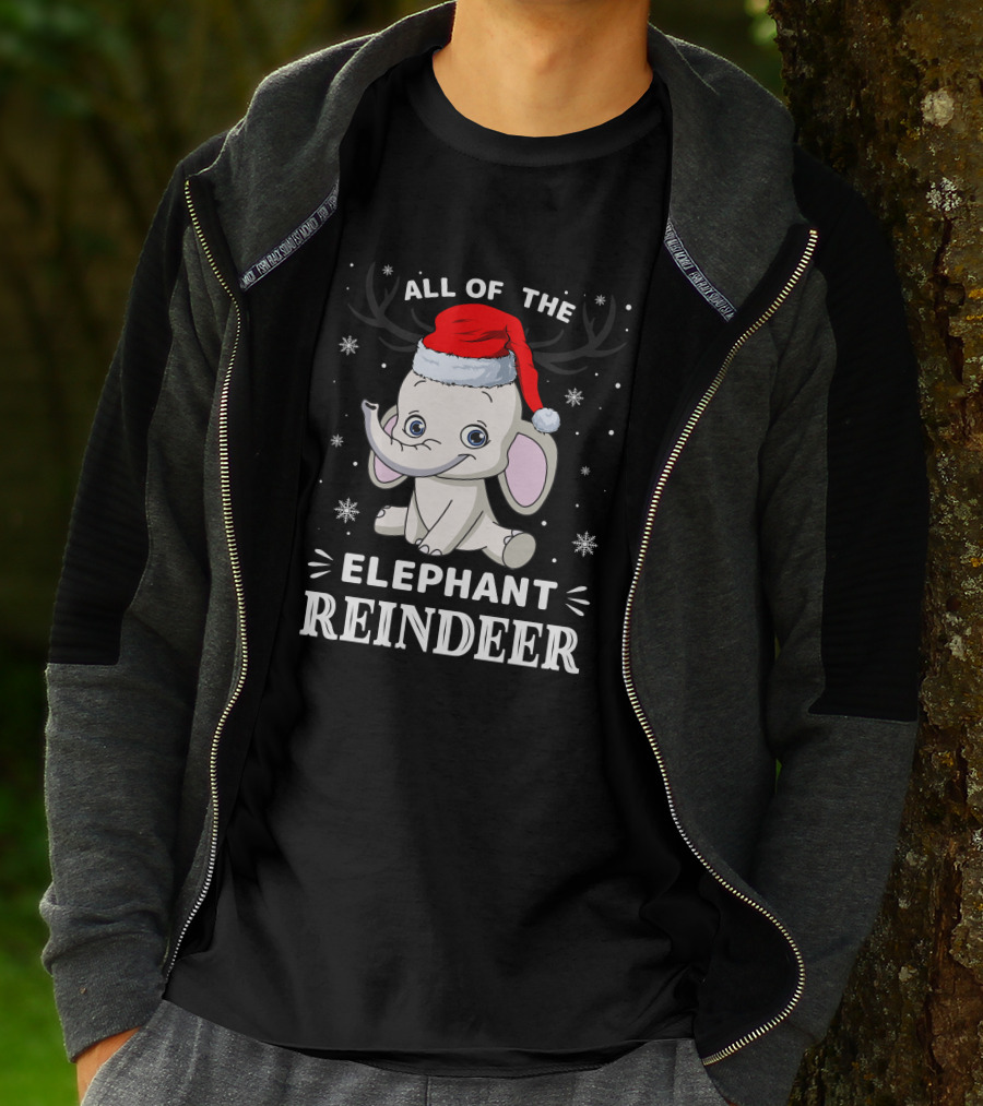 All Of The Elephant Reindeer Christmas T-Shirt