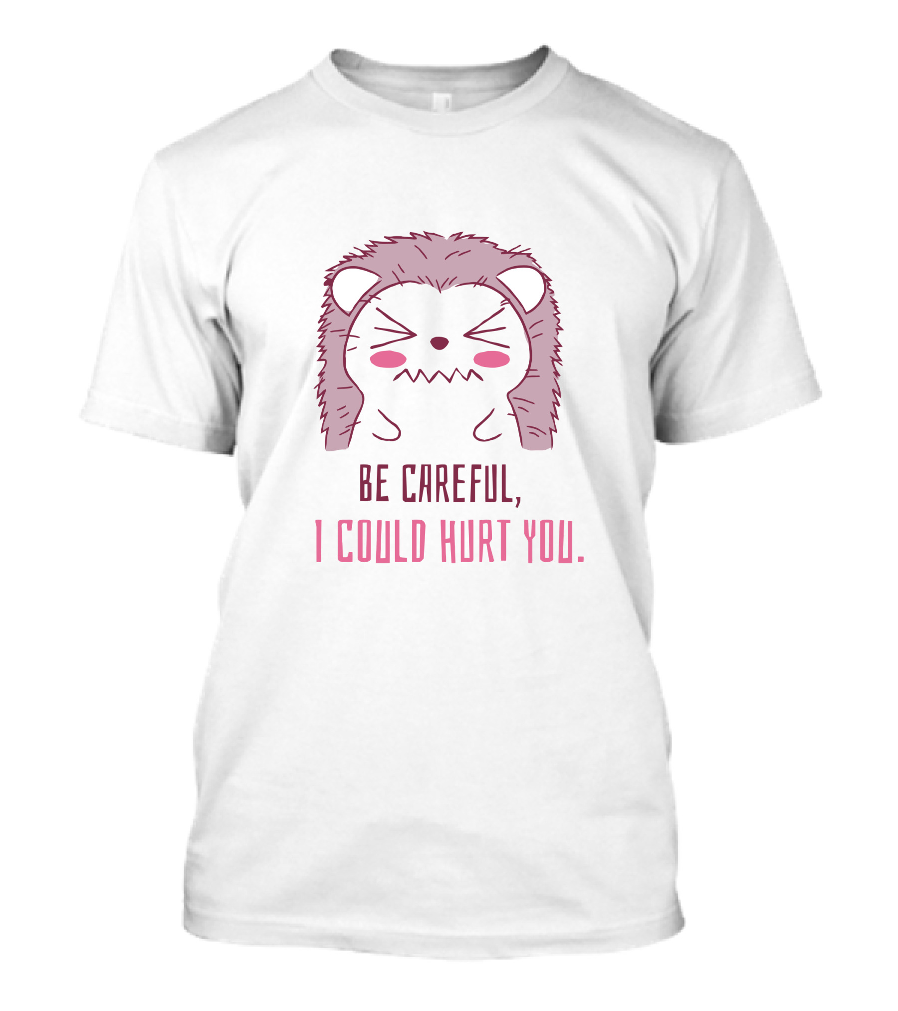 Be Careful I Could Hurt You Hedgehog Warning Cute T-Shirt