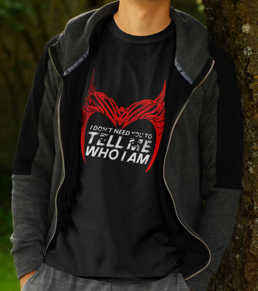 I Don't Need You To Tell Me Who I Am Red Mask T-Shirt