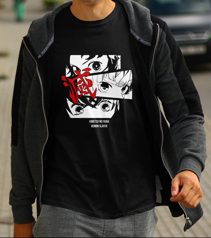 Kimetsu No Yaiba Demon Slayer Manga Panel Art Eyes T-Shirt