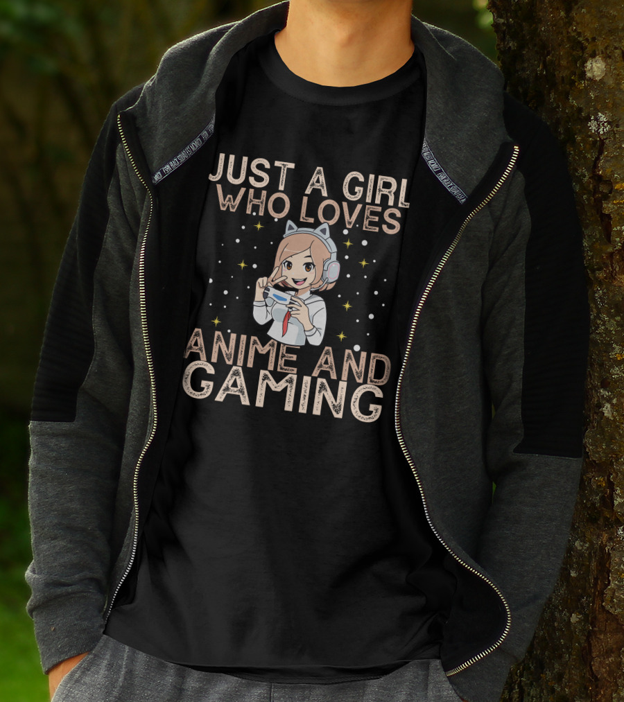 Just A Girl Who Loves Anime And Gaming T-Shirt