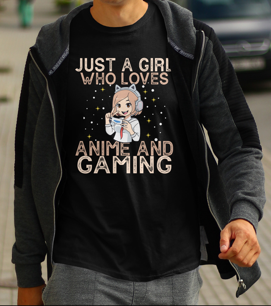 Just A Girl Who Loves Anime And Gaming T-Shirt