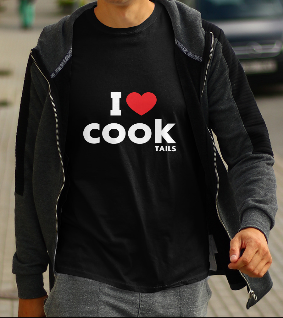 I Love Cocktails Cook Tails Funny Drinking Pun T-Shirt