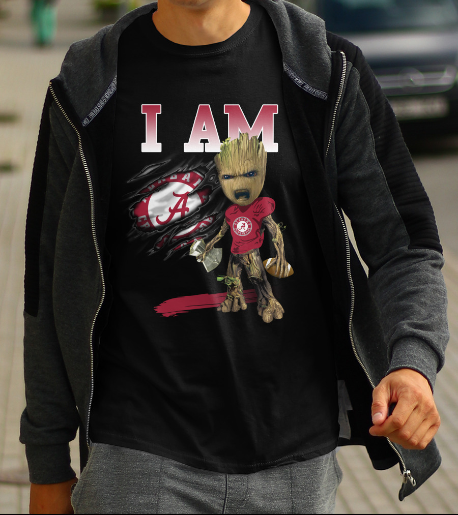 I Am Alabama Football Groot T-Shirt
