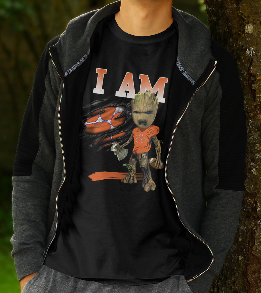 I Am Groot Clemson Tigers Football T-Shirt