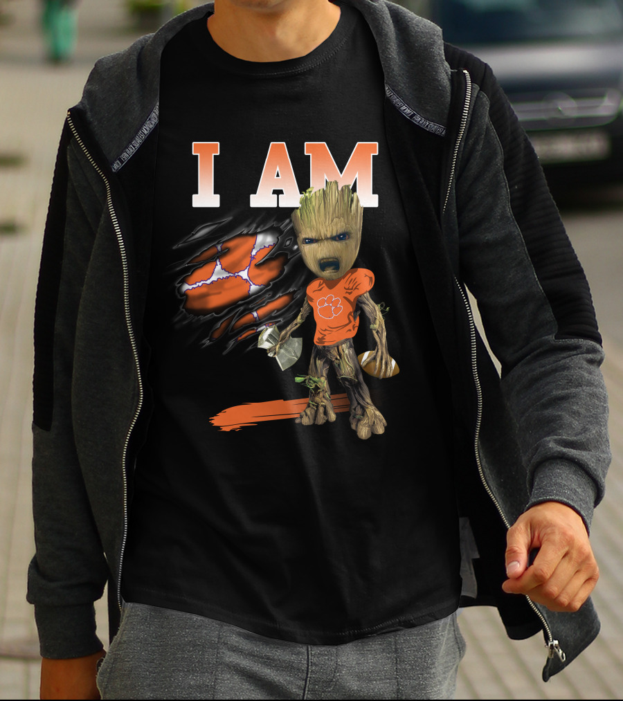 I Am Groot Clemson Tigers Football T-Shirt