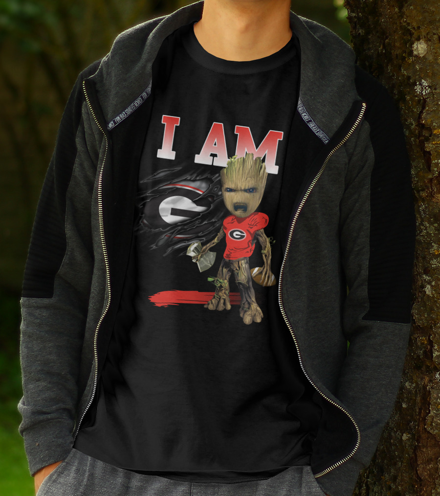 I Am Gr Gb New Georgia Bulldogs Football Groot T-Shirt