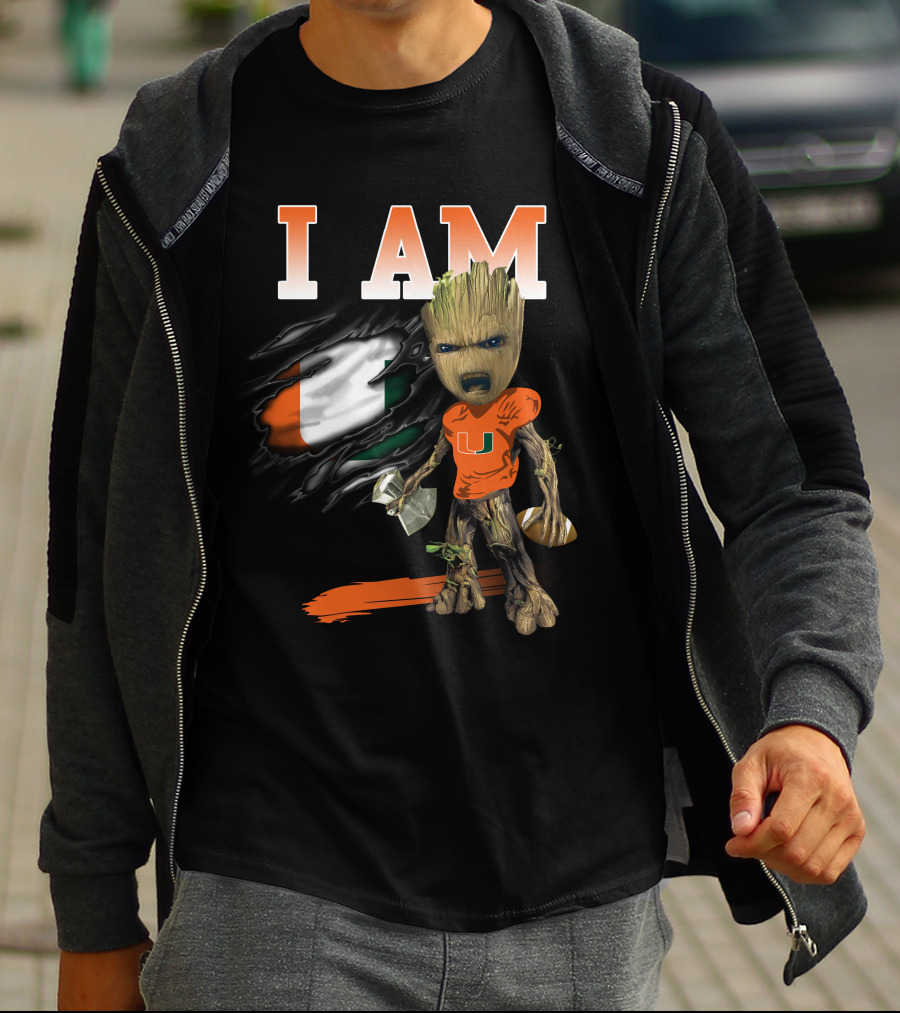 I Am Um Groot Football Hammer U T-Shirt