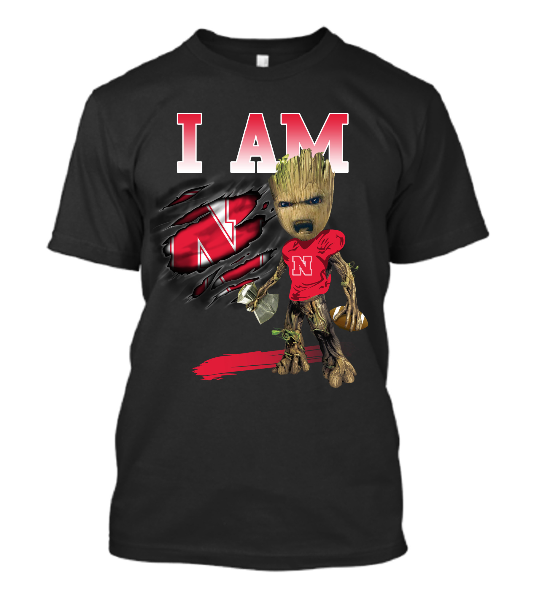 I Am Gr Nc New Football N Shield T-Shirt