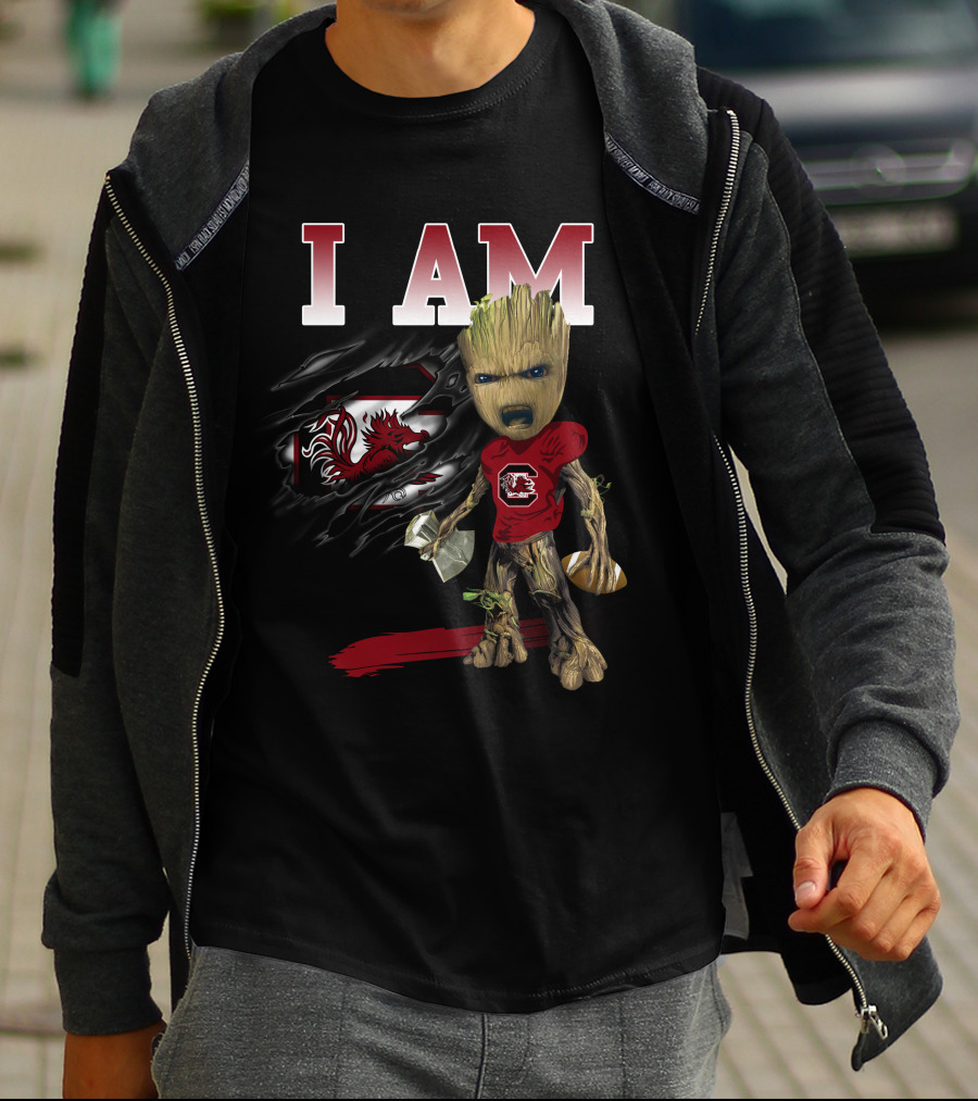 I Am Sc Gamecocks Groot Football Fan T-Shirt