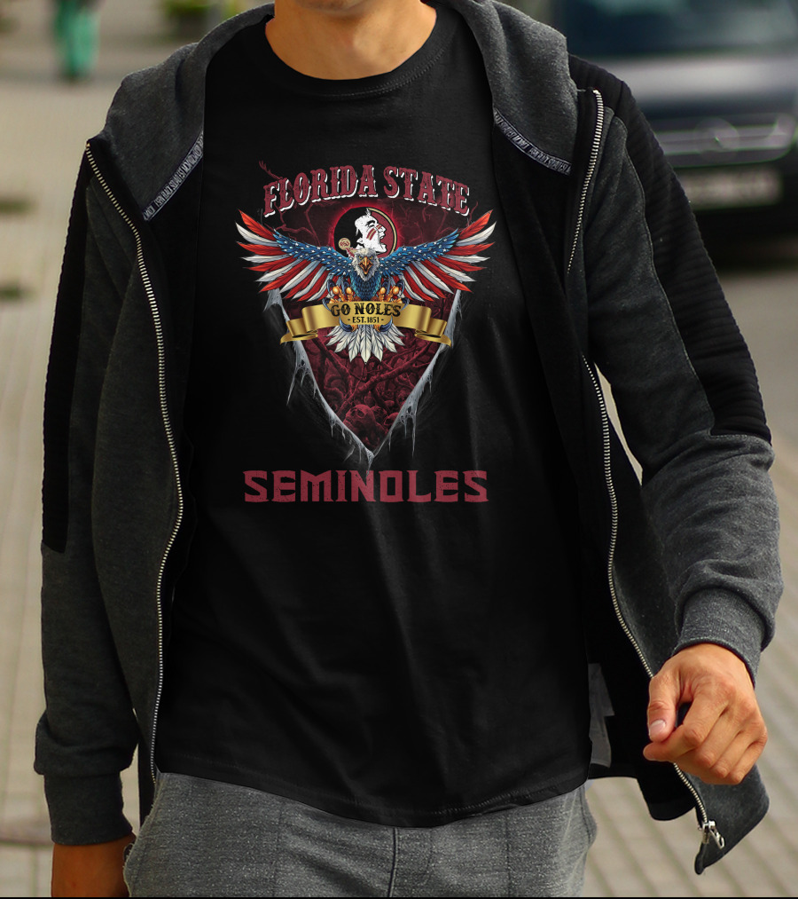 Florida State Seminoles Go Noles Eagle Est. 1851 T-Shirt