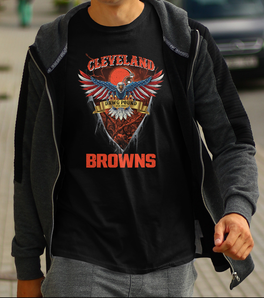 Cleveland Browns Dawg Pound Us Eagle Est. 1944 T-Shirt