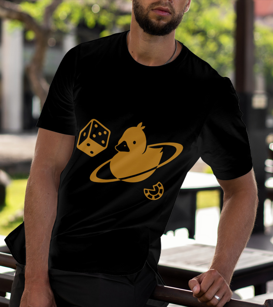 Duck Saturn Dice Horseshoe Iconic Elements T-Shirt