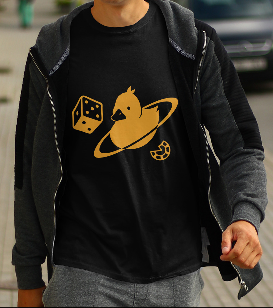Duck Saturn Dice Horseshoe Iconic Elements T-Shirt