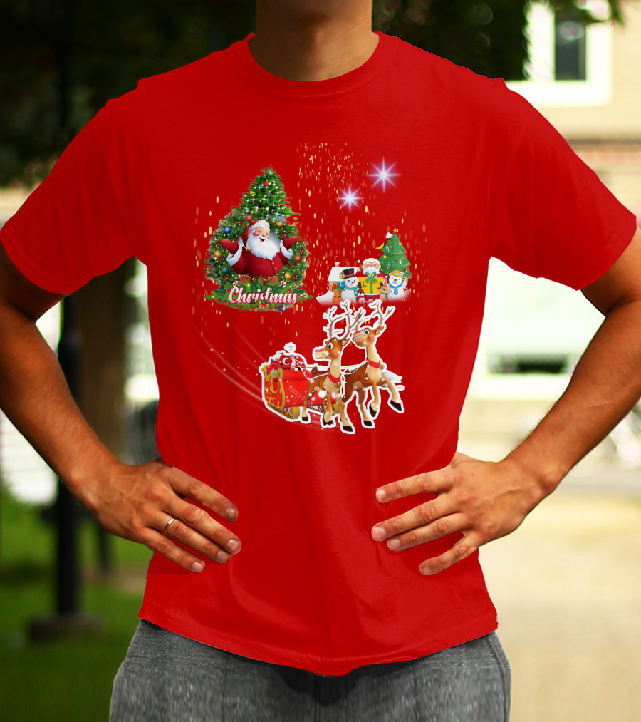 Christmas Santa Claus Reindeer Giang Sinh T-Shirt