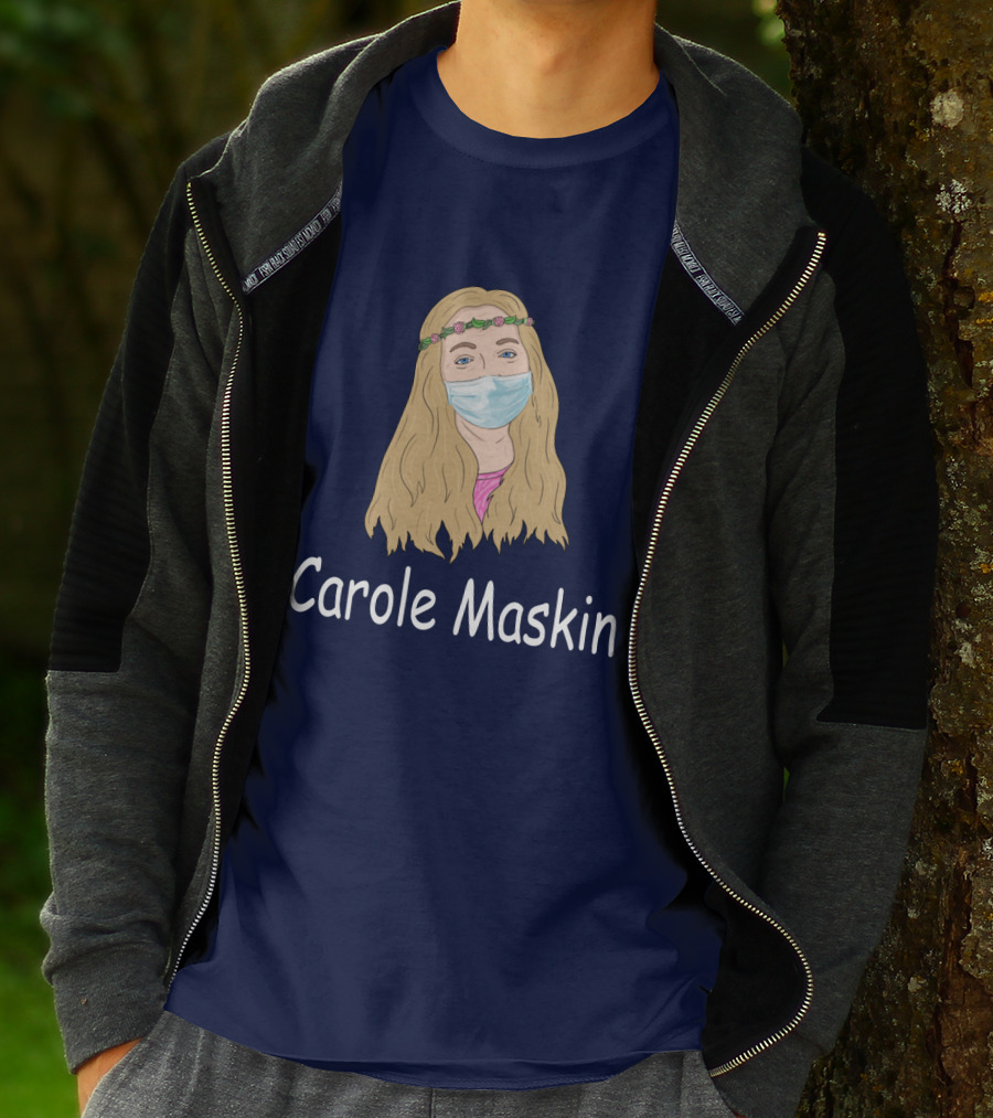Carole Maskin Face Mask Floral Headband T-Shirt