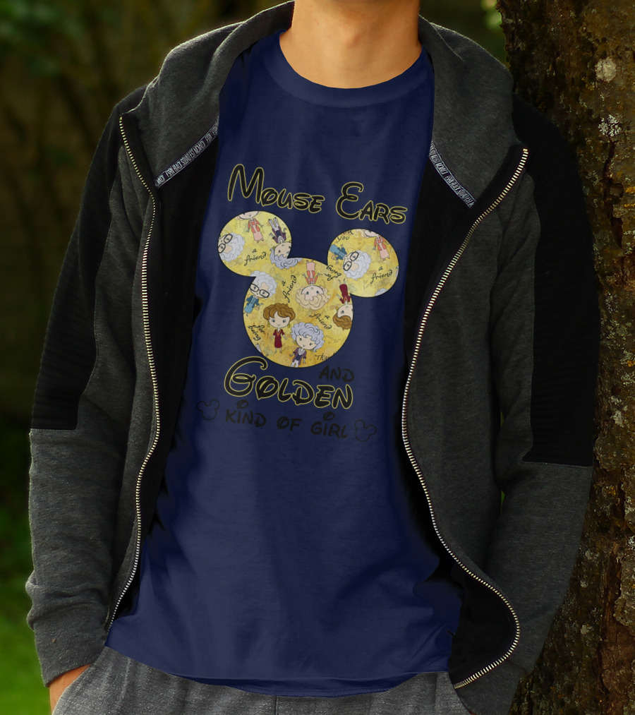 Mouse Ears And Golden Kind Of Girl Friends Mouse Ears T-Shirt