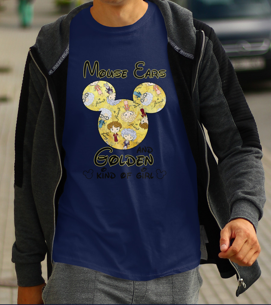 Mouse Ears And Golden Kind Of Girl Friends Mouse Ears T-Shirt