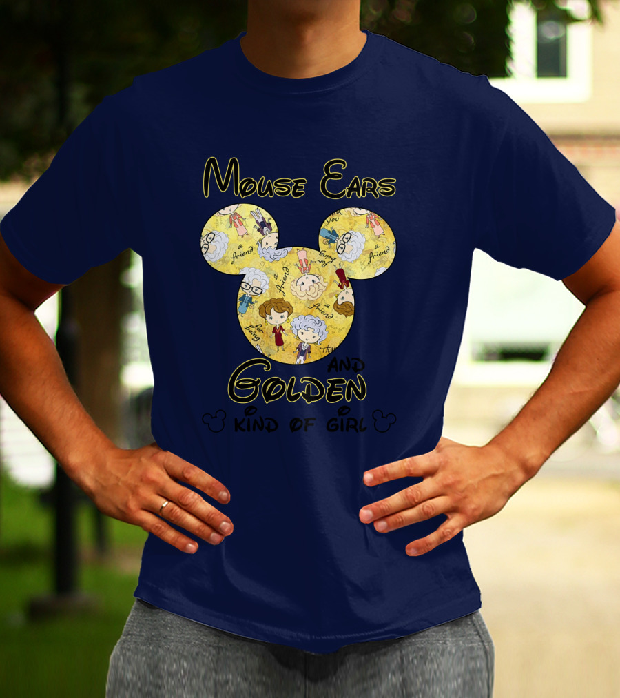 Mouse Ears And Golden Kind Of Girl Friends Mouse Ears T-Shirt