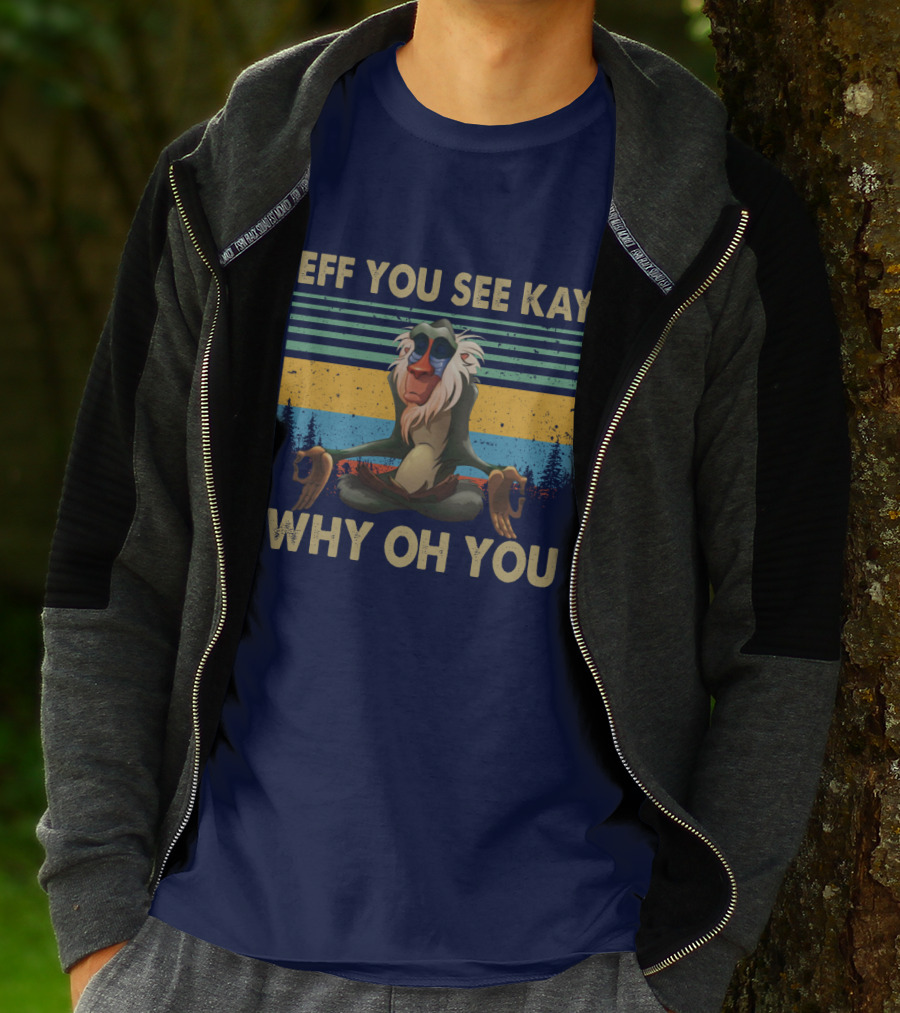 Eff You See Kay Why Oh You Monkey Yoga Vintage T-Shirt