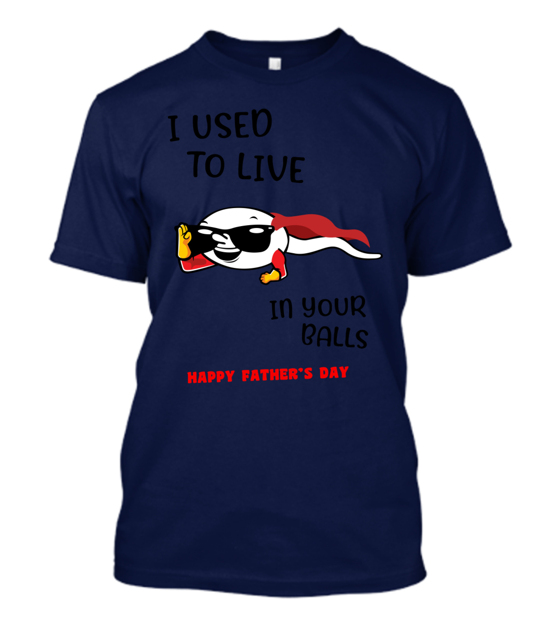I Used To Live In Your Balls Happy Father's Day T-Shirt