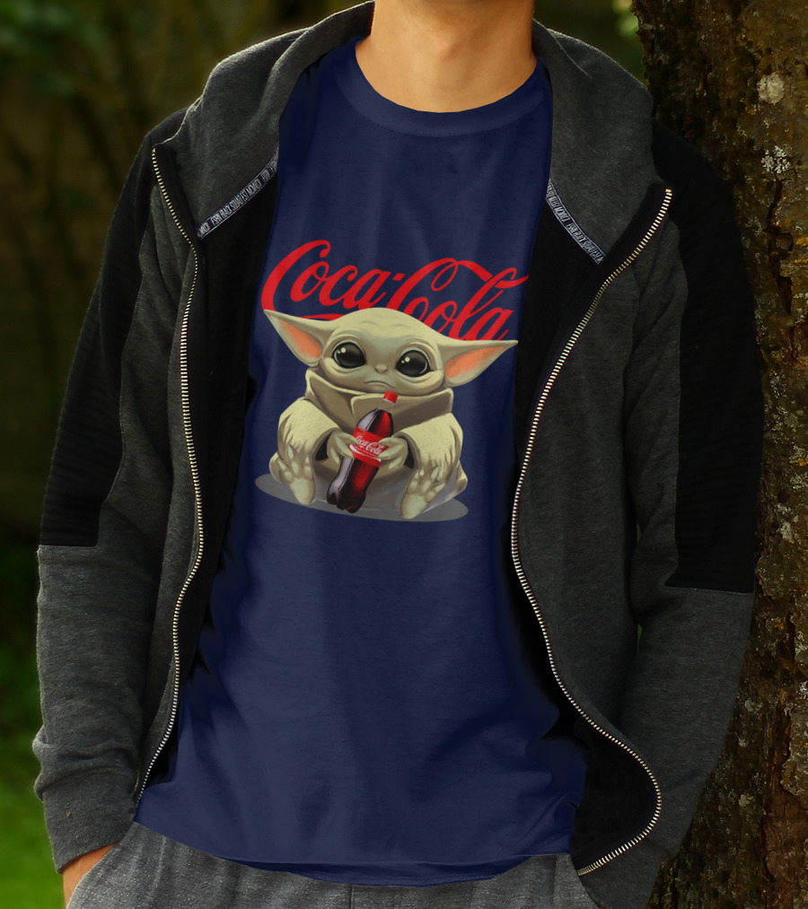 Star Wars Baby Yoda Holds Coca Cola Bottle T-Shirt