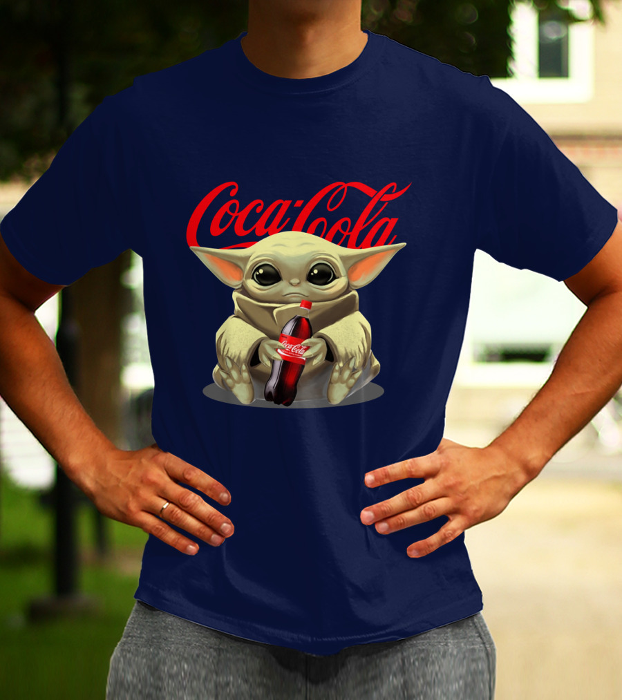 Star Wars Baby Yoda Holds Coca Cola Bottle T-Shirt