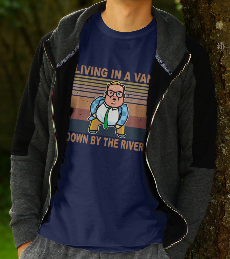 Living In A Van Down By The River Matt Foley Vintage Oversized T-Shirt