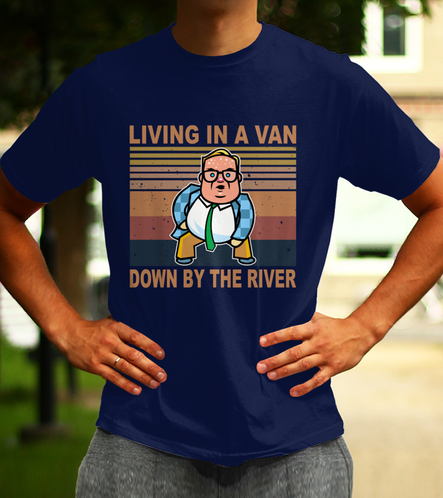 Living In A Van Down By The River Matt Foley Vintage Oversized T-Shirt