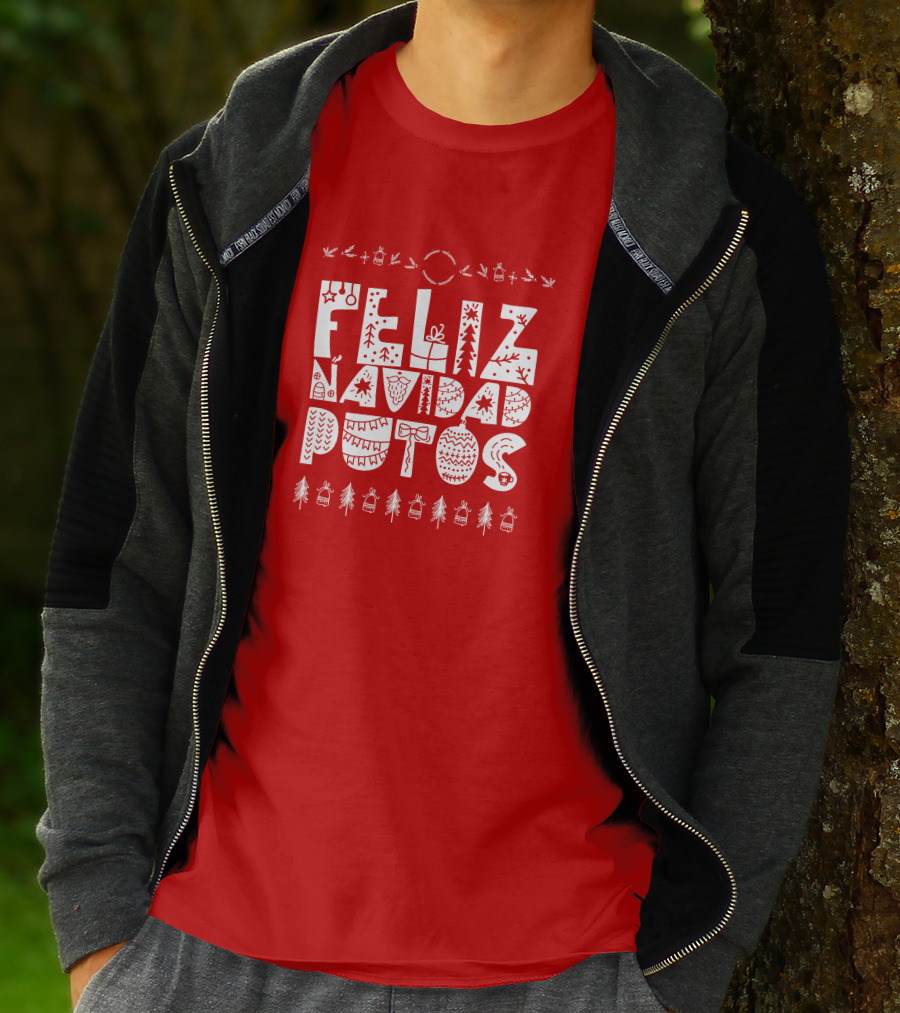 Feliz Navidad Putos Christmas Trees Ornaments T-Shirt
