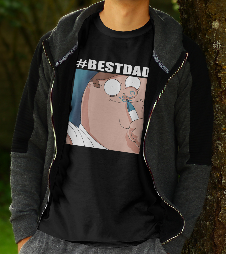 BESTDAD Family Guy Iconic Character Nose Drawing T-Shirt