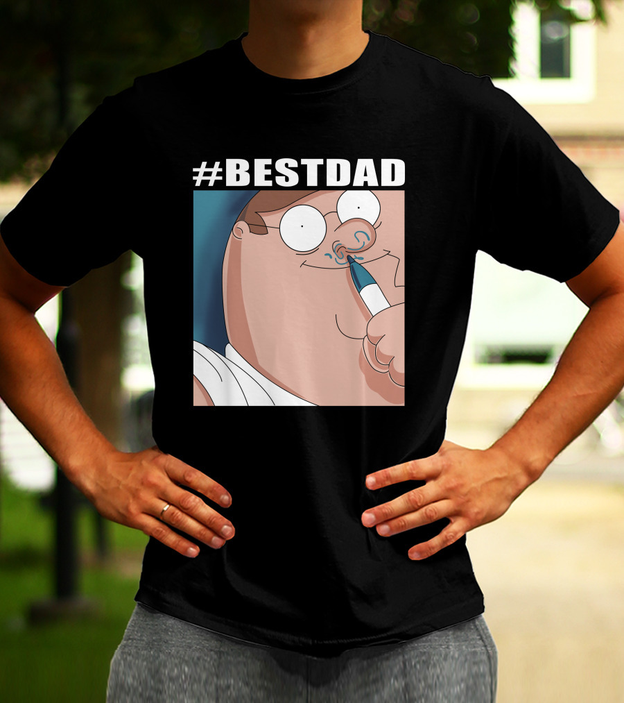 BESTDAD Family Guy Iconic Character Nose Drawing T-Shirt