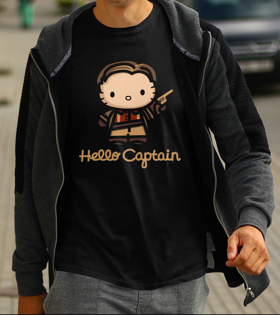 Hello Captain Kitty Firefly Mashup Character T-Shirt