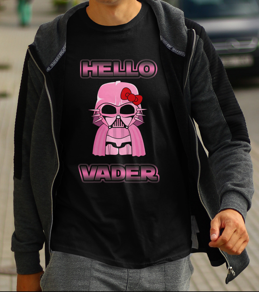 Hello Kitty Star Wars Hello Vader Pink Bow Helmet T-Shirt