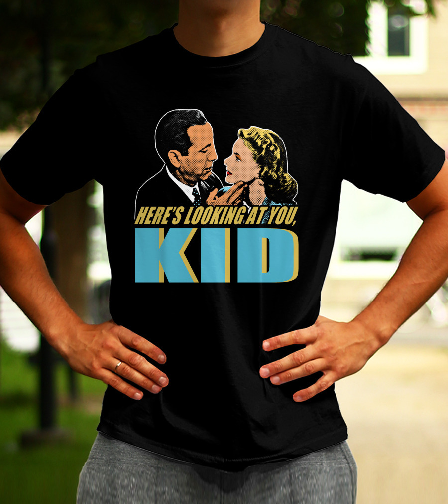 Here's Looking At You Kid Casablanca Movie Scene Retro T-Shirt