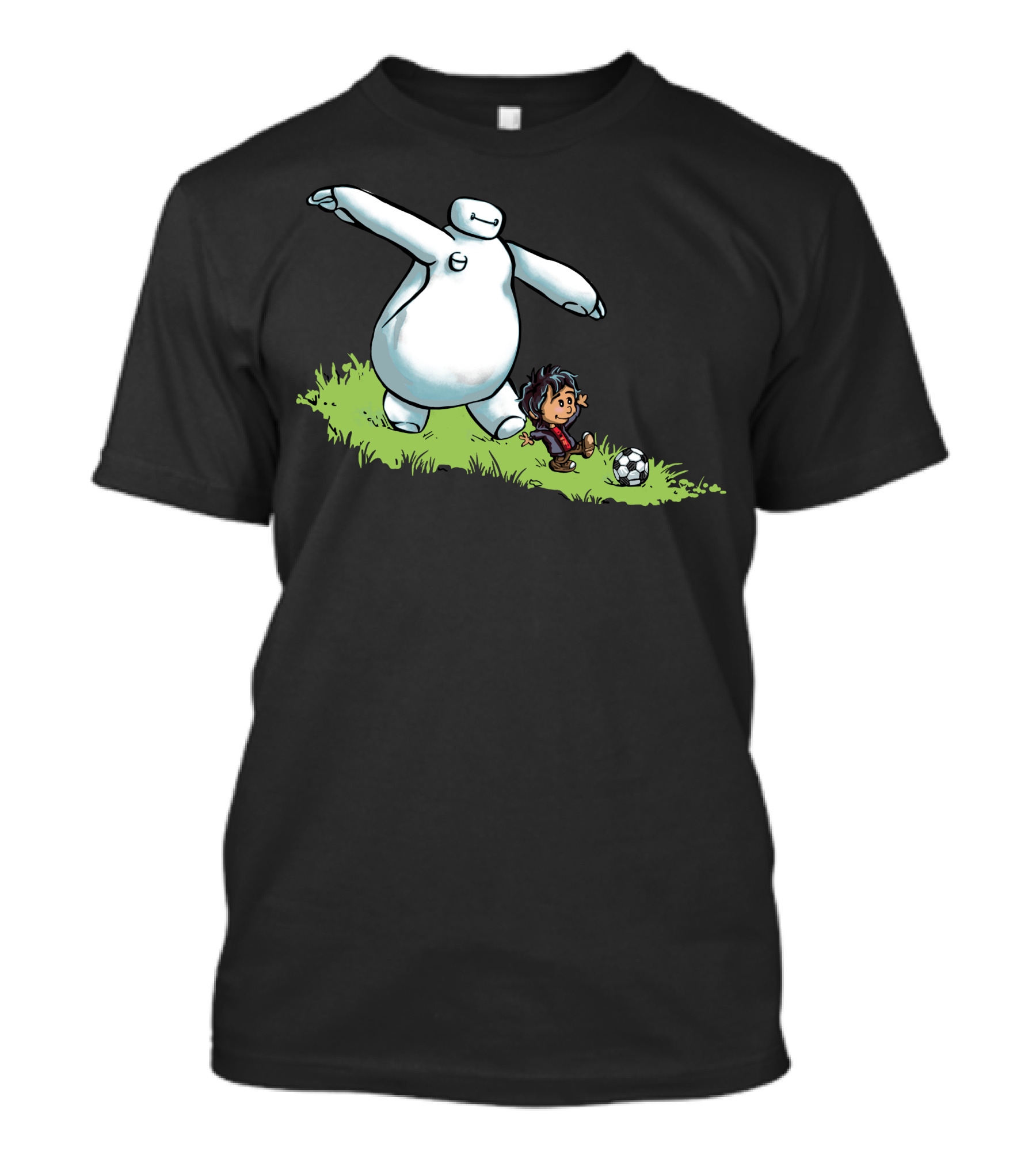 Hiro And Baymax Playing Soccer Big Hero 6 T-Shirt