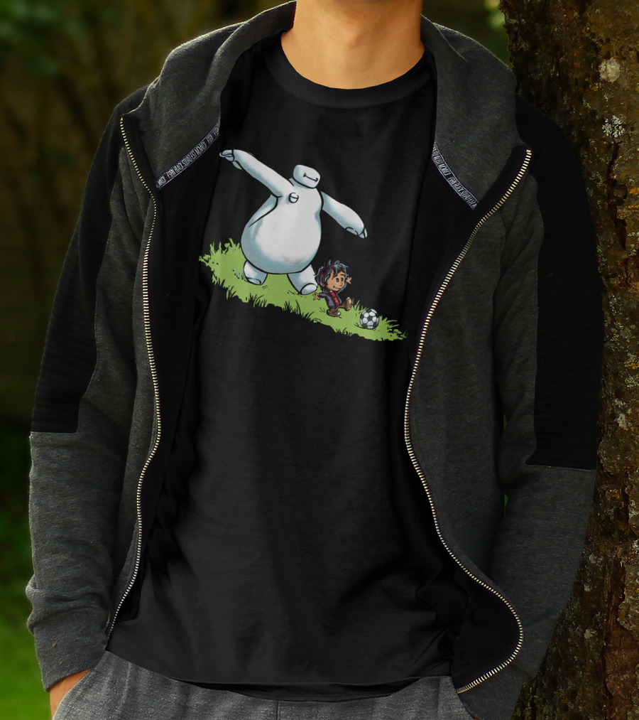 Hiro And Baymax Playing Soccer Big Hero 6 T-Shirt