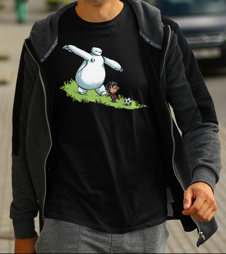 Hiro And Baymax Playing Soccer Big Hero 6 T-Shirt