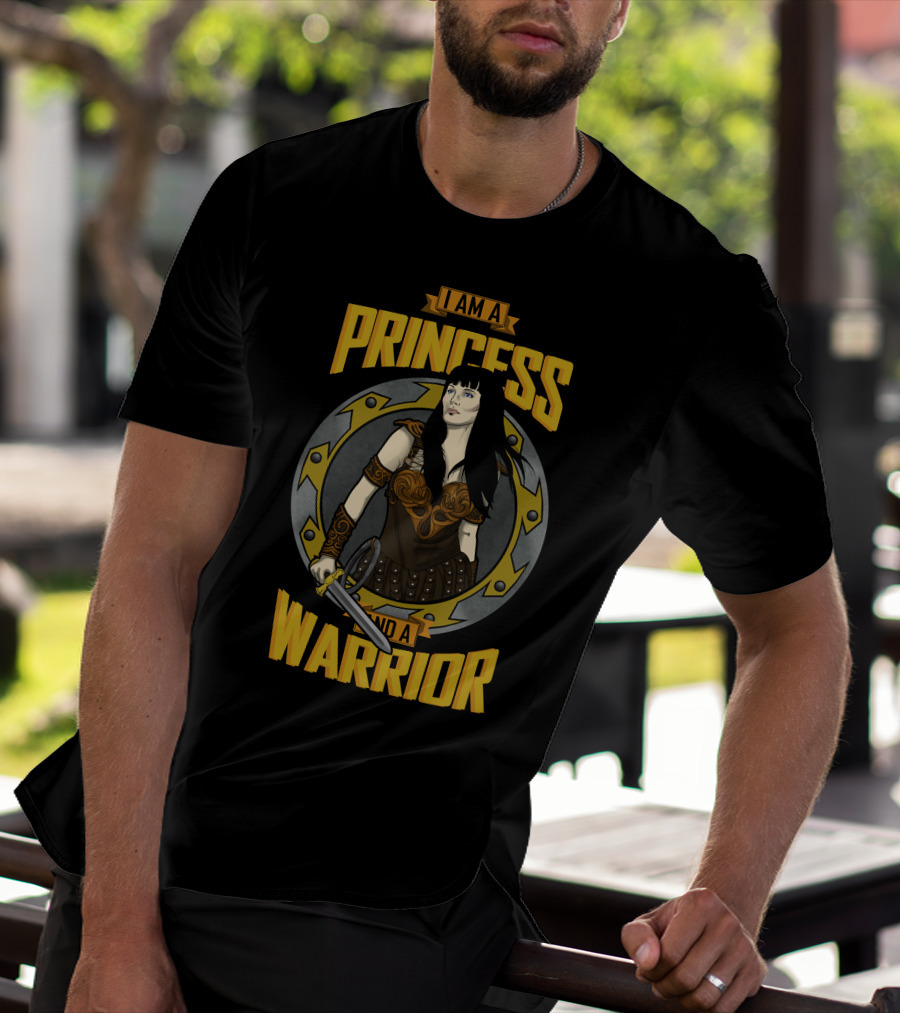 I Am A Princess And A Warrior With Sword In Armor Circle T-Shirt