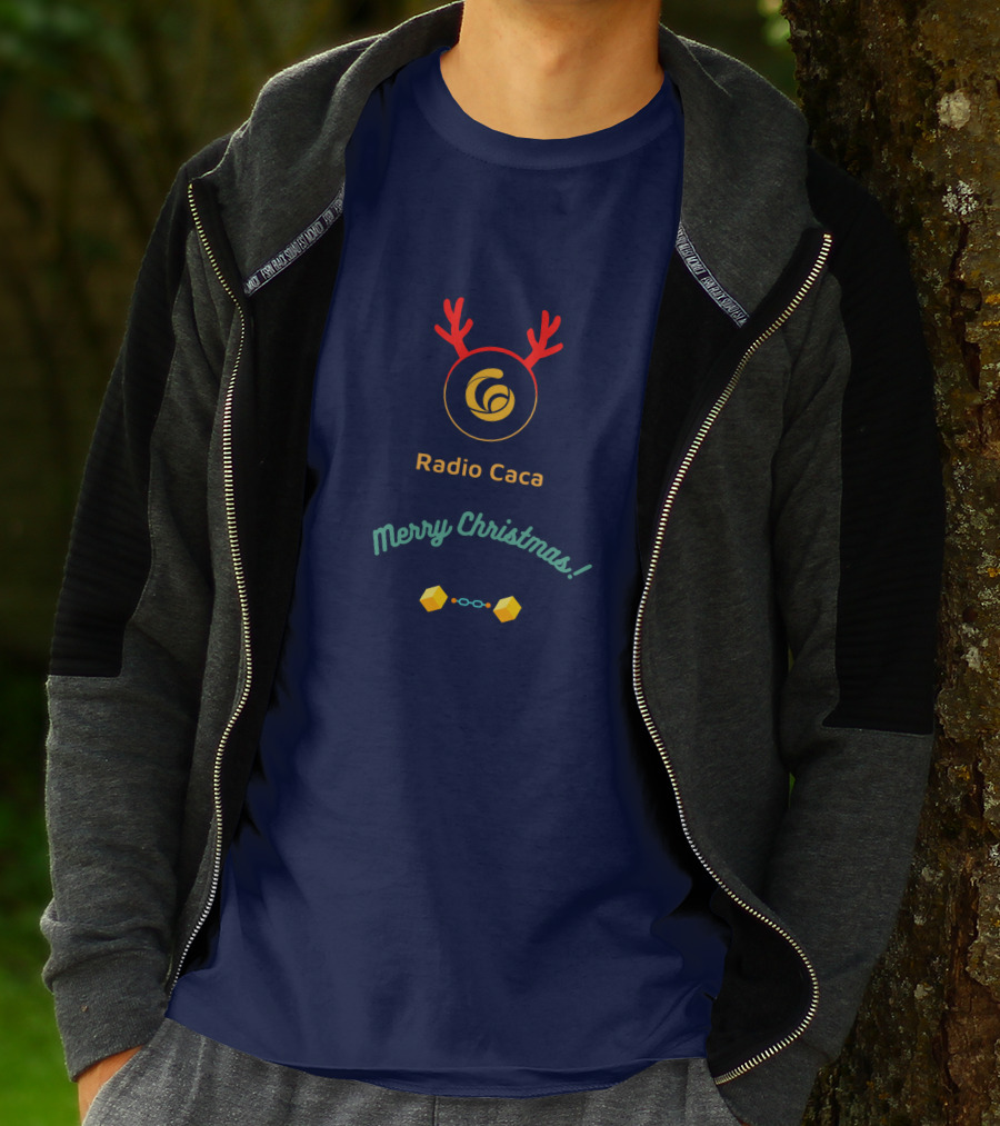 Radio Caca Merry Christmas Antlers T-Shirt