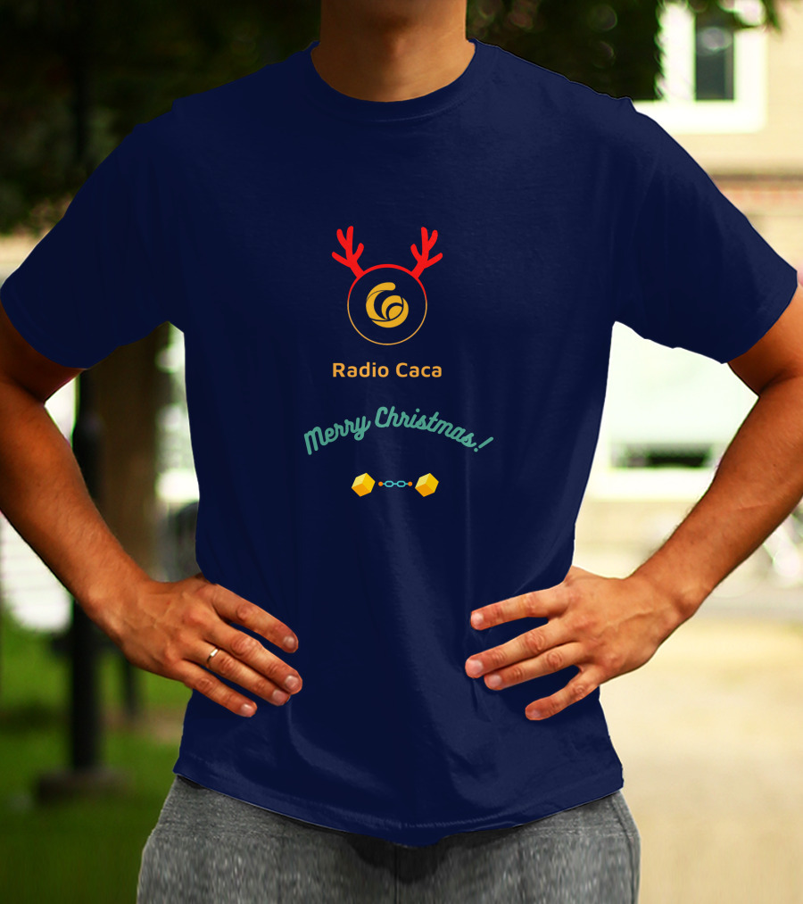 Radio Caca Merry Christmas Antlers T-Shirt