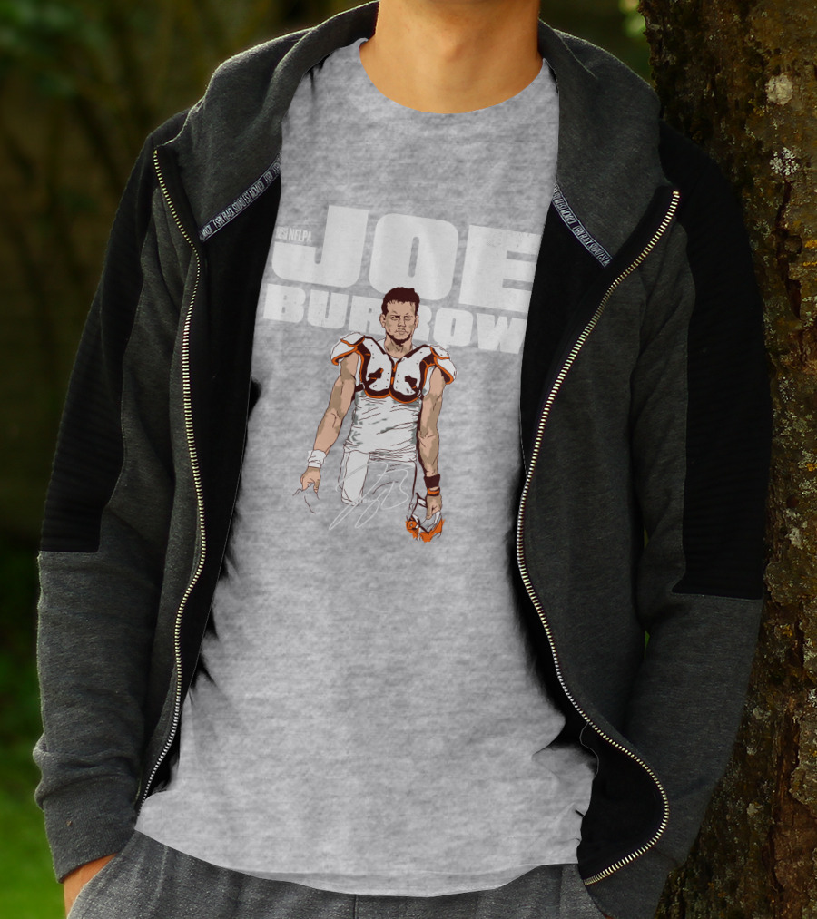 NFLPA Joe Burrow Football Pads T-Shirt