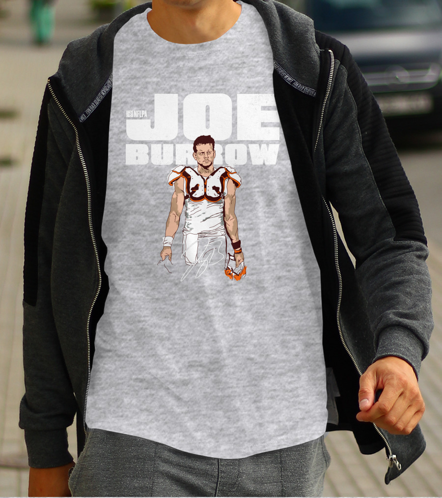 NFLPA Joe Burrow Football Pads T-Shirt