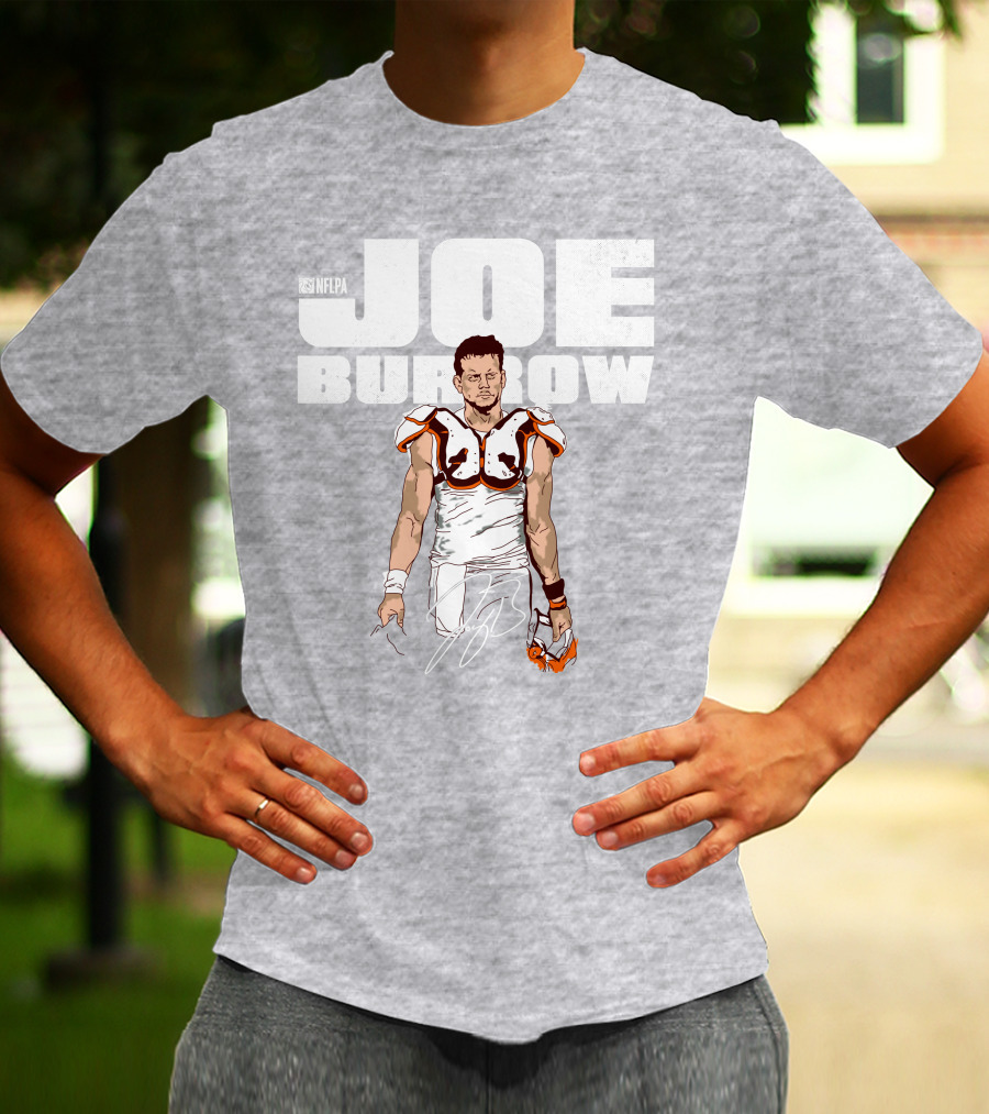 NFLPA Joe Burrow Football Pads T-Shirt