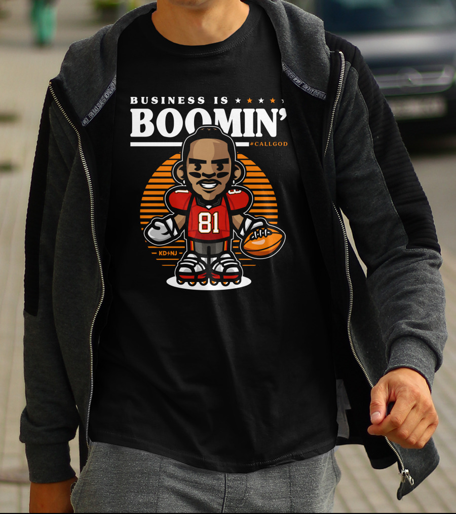 Business Is Boomin’ #CallGod 81 Football Cartoon T-Shirt