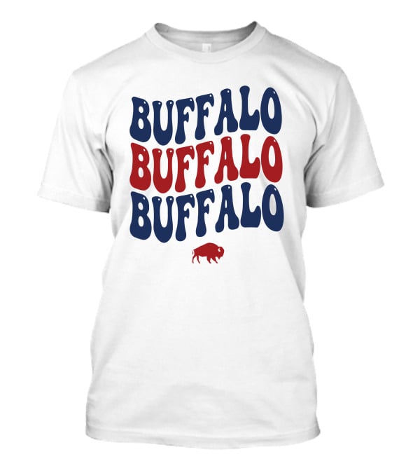 Buffalo Buffalo Buffalo Groovy Retro Style With Bison T-Shirt