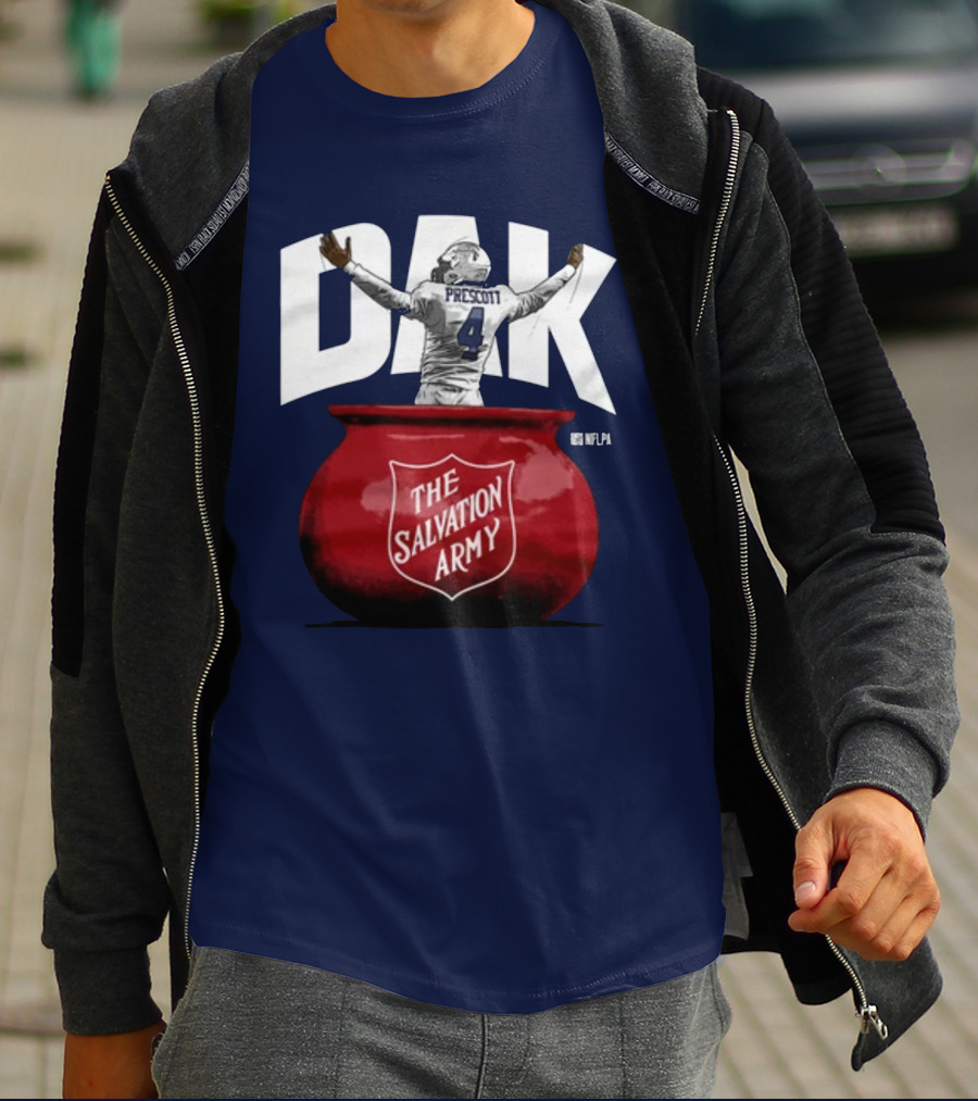 Dak Prescott NFLPA The Salvation Army Red Kettle T-Shirt