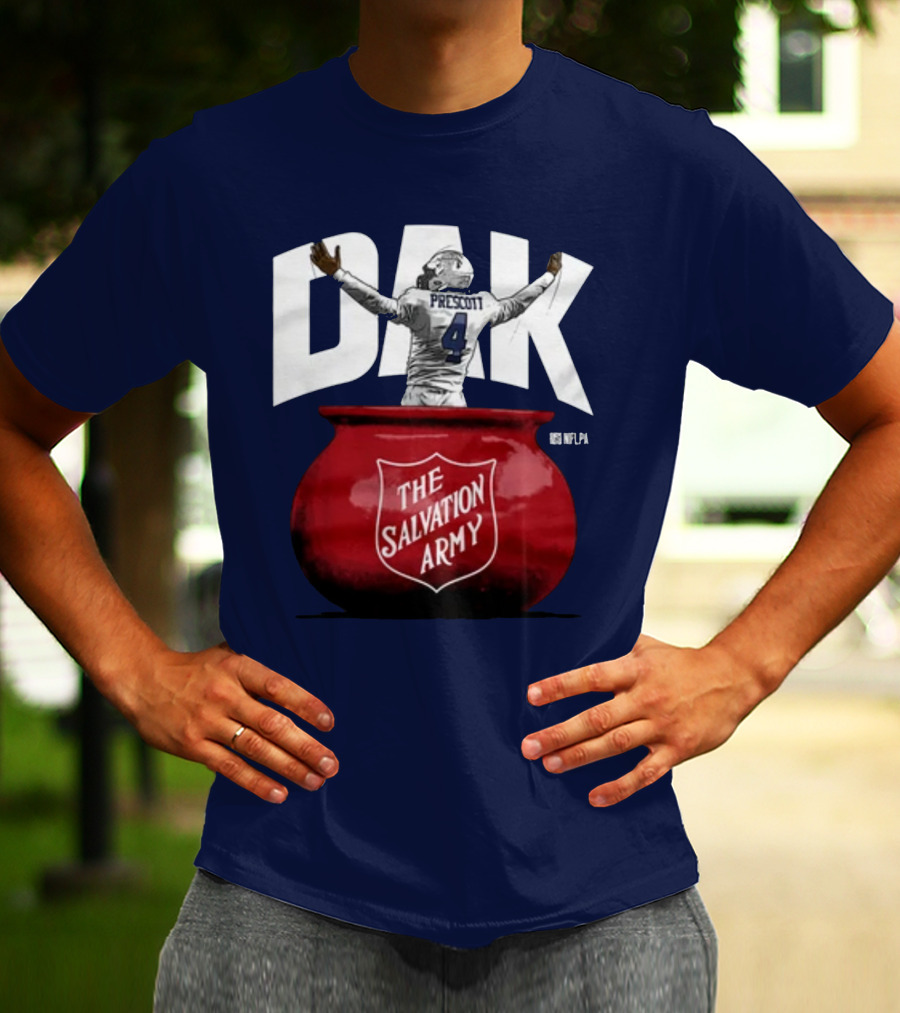 Dak Prescott NFLPA The Salvation Army Red Kettle T-Shirt
