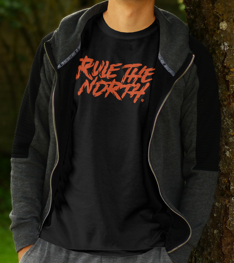 Rule The North Orange Bold Text T-Shirt