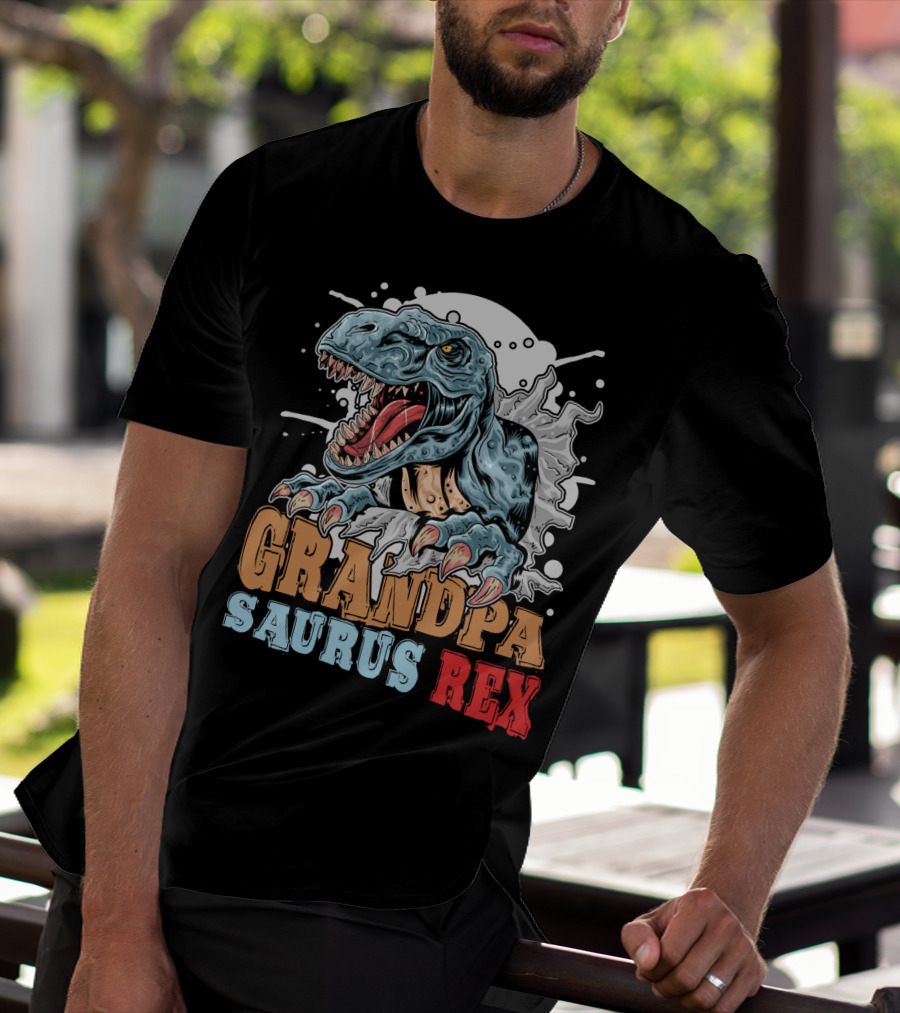 Grandpasaurus Rex Dinosaur Grandpa T-Shirt